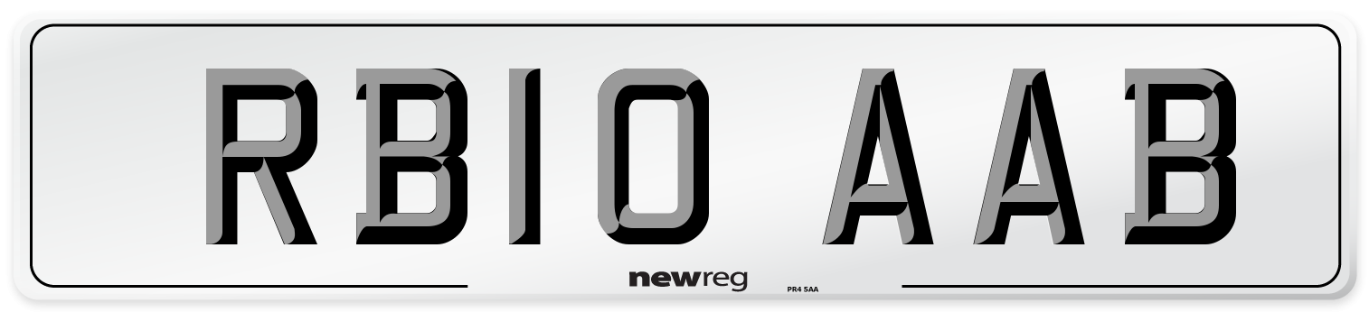 RB10 AAB Number Plate from New Reg